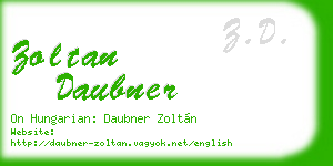 zoltan daubner business card