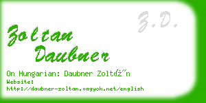 zoltan daubner business card